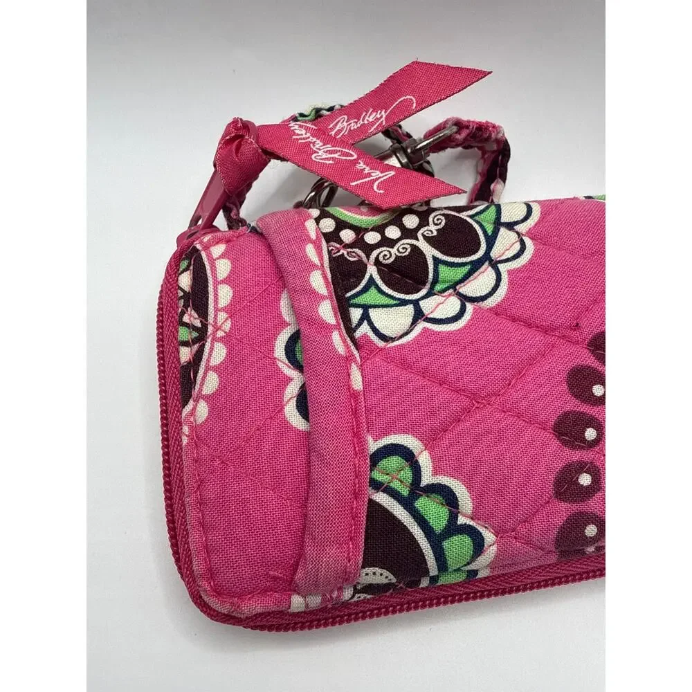 Vera Bradley Cupcakes Pink Zip Around Wristlet Wallet ID Window